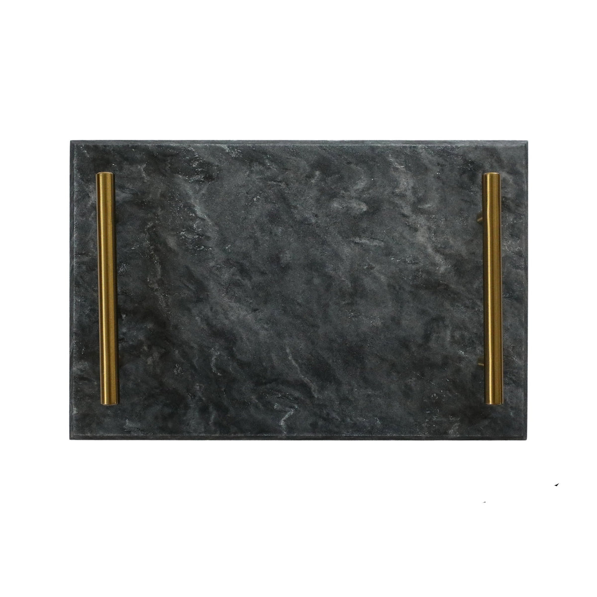 Black Marble Serving Board with Gold Handles