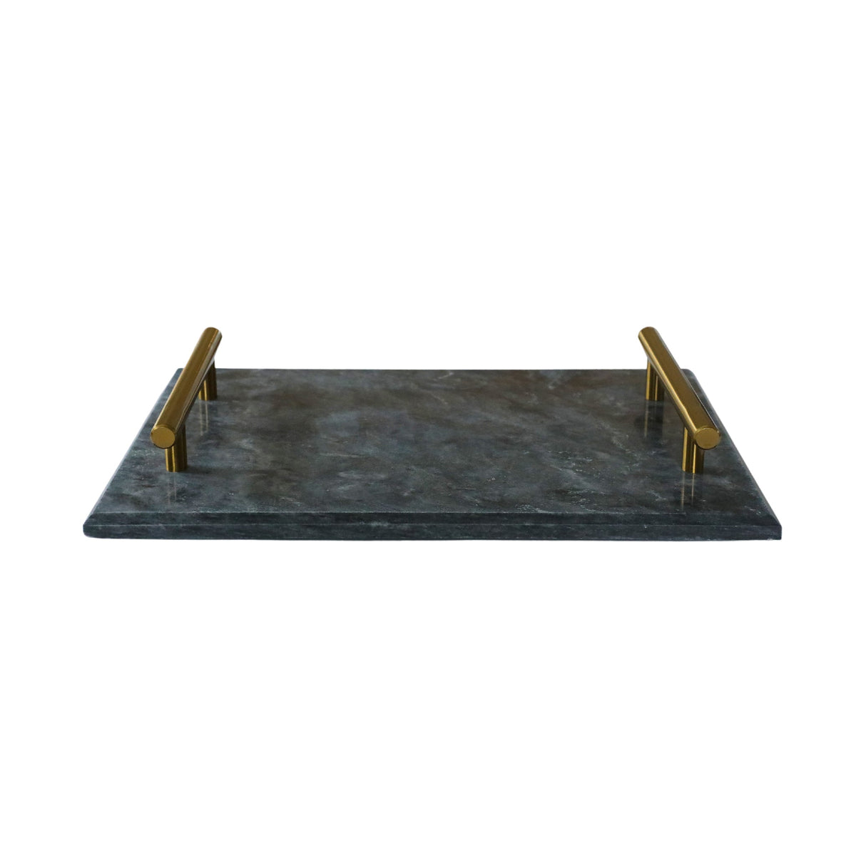 Black Marble Serving Board with Gold Handles