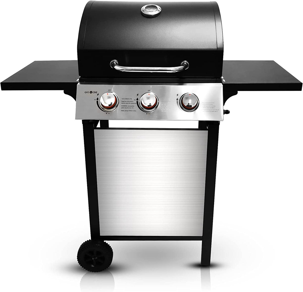 3-Burner Stainless Steel Propane Gas Grill with Cabinet