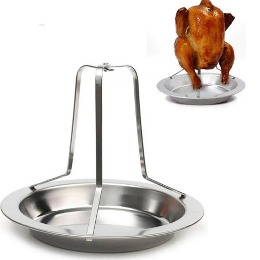 Stainless Steel Chicken Roaster Stand - BBQ Poultry Holder Rack