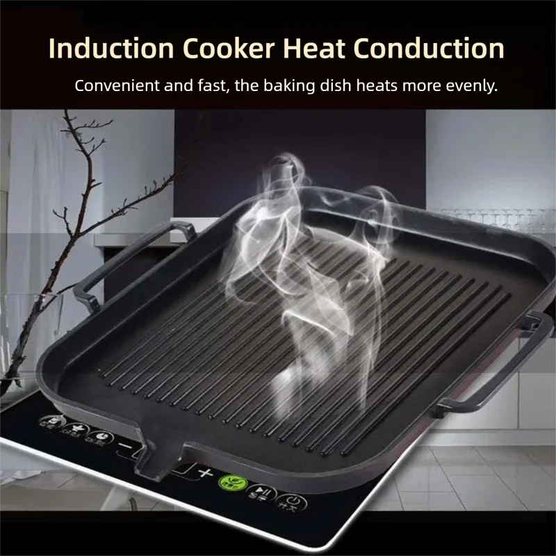 Korean BBQ Grill Pan - Smokeless Cast Aluminum Nonstick