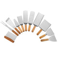 Stainless Steel Griddle Spatula — Flat Turner & Scraper for Grills