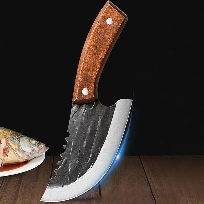 Forged Meat Cleaver - Butcher Knife for Kitchen & BBQ