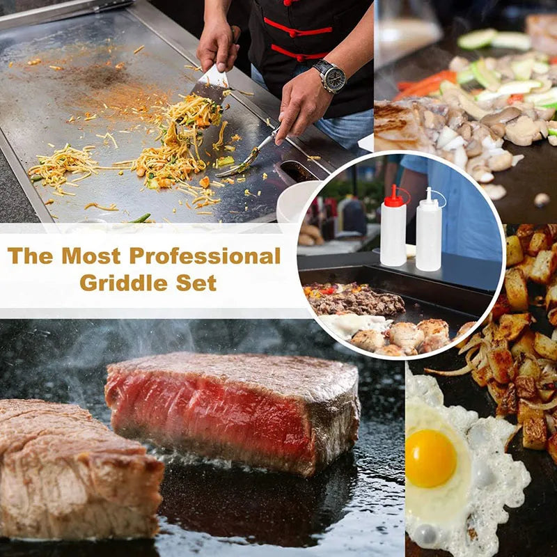 Stainless Steel Griddle Spatula - Flat Grill Turner