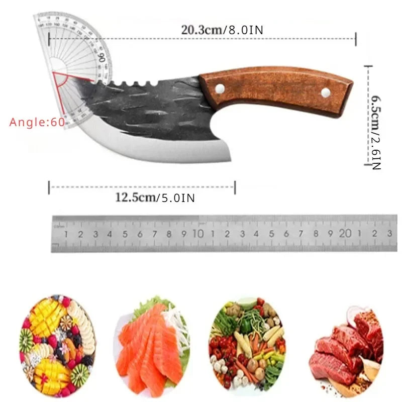 Forged Meat Cleaver - Butcher Knife for Kitchen & BBQ