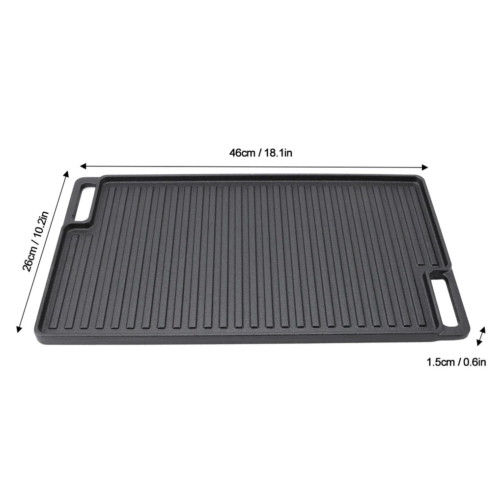 Cast Iron Reversible Grill Griddle - Pre-Seasoned