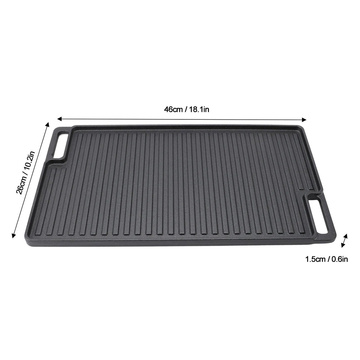 Cast Iron Reversible Grill Griddle - Pre-Seasoned