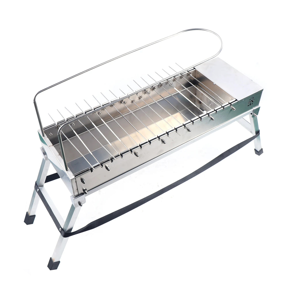 Automatic Charcoal BBQ Grill - 17 Rotating Skewers