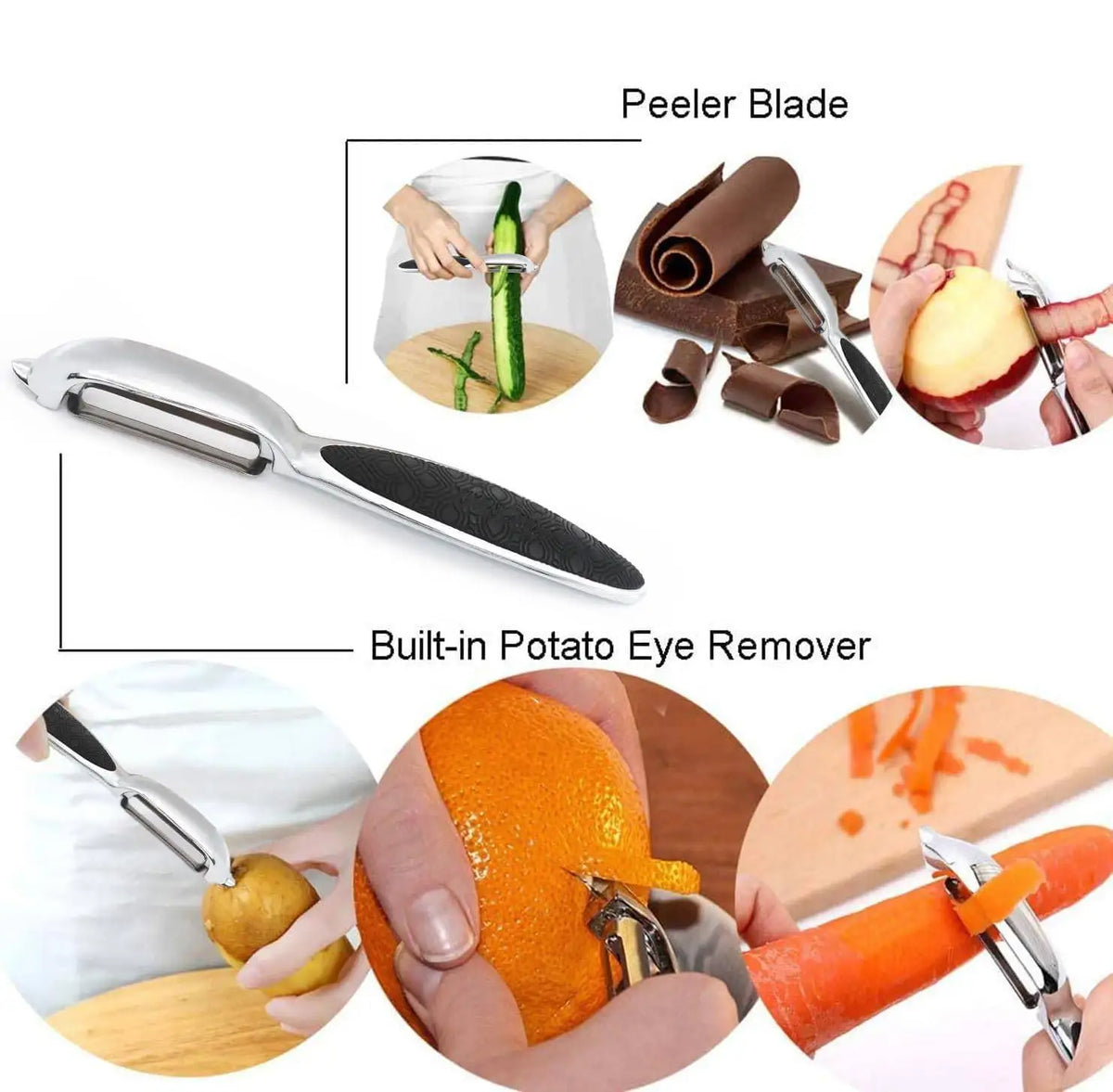 Y-Shaped Vegetable Peeler - Rotating Blade Kitchen Tool
