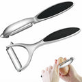 Y-Shaped Vegetable Peeler with Rotating Blade