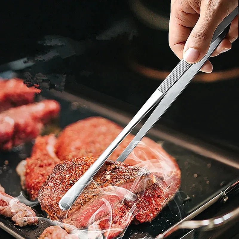 304 Stainless Steel Cooking Tweezers - 10 or 12 Inch
