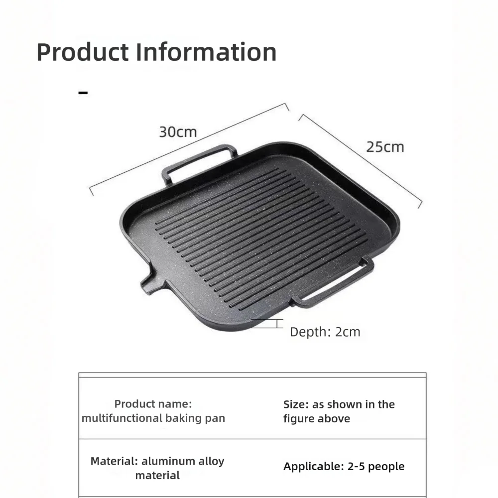 Korean BBQ Grill Pan - Smokeless Cast Aluminum Nonstick
