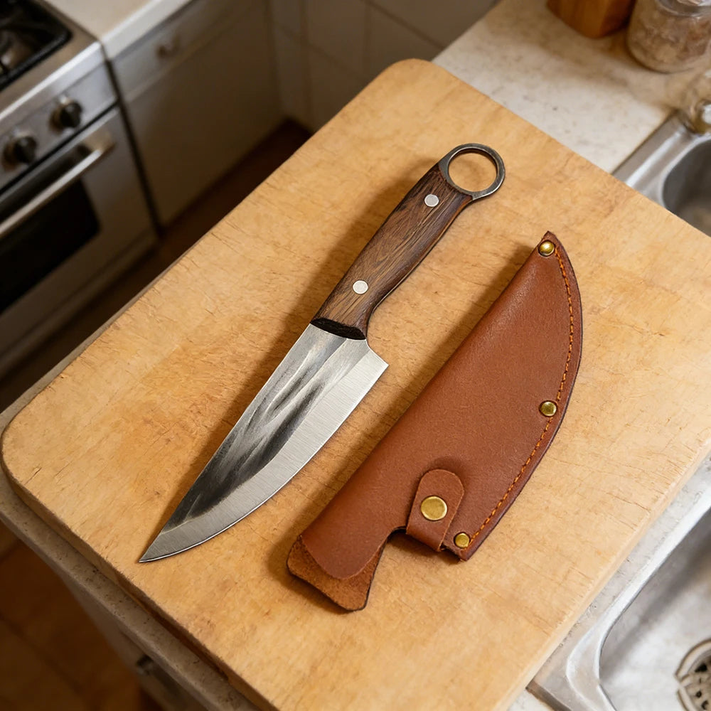 Hand-Forged Boning Knife - Full Tang Butcher Knife