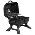 Portable Charcoal BBQ Grill & Smoker - Folding Tabletop